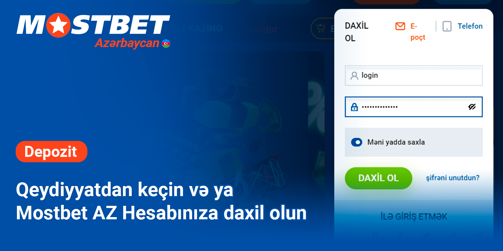 Mostbet-də qeydiyyatdan keçin və ya qeydiyyatdan keçin