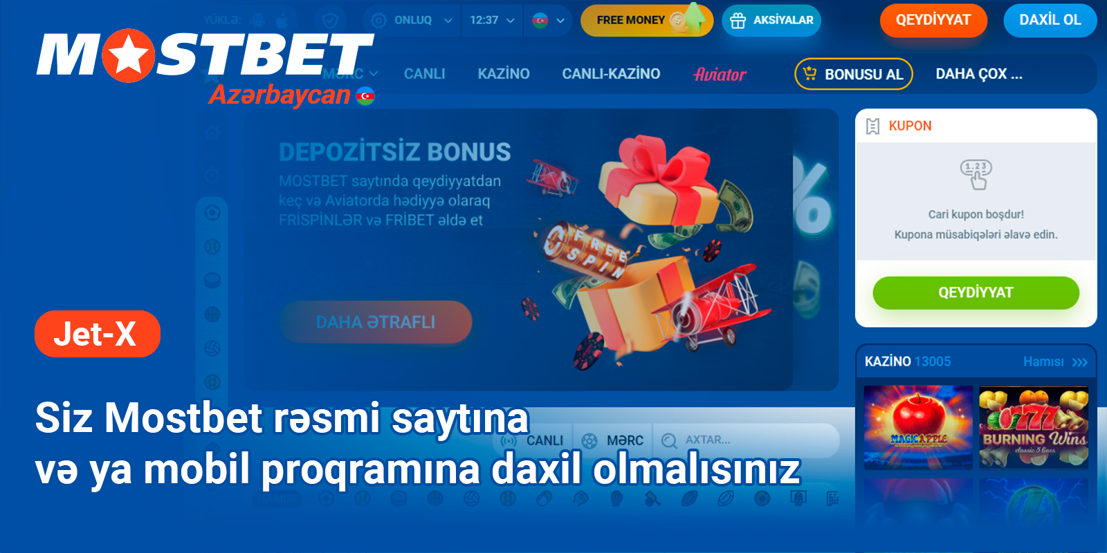 Rəsmi mostbet saytını açın