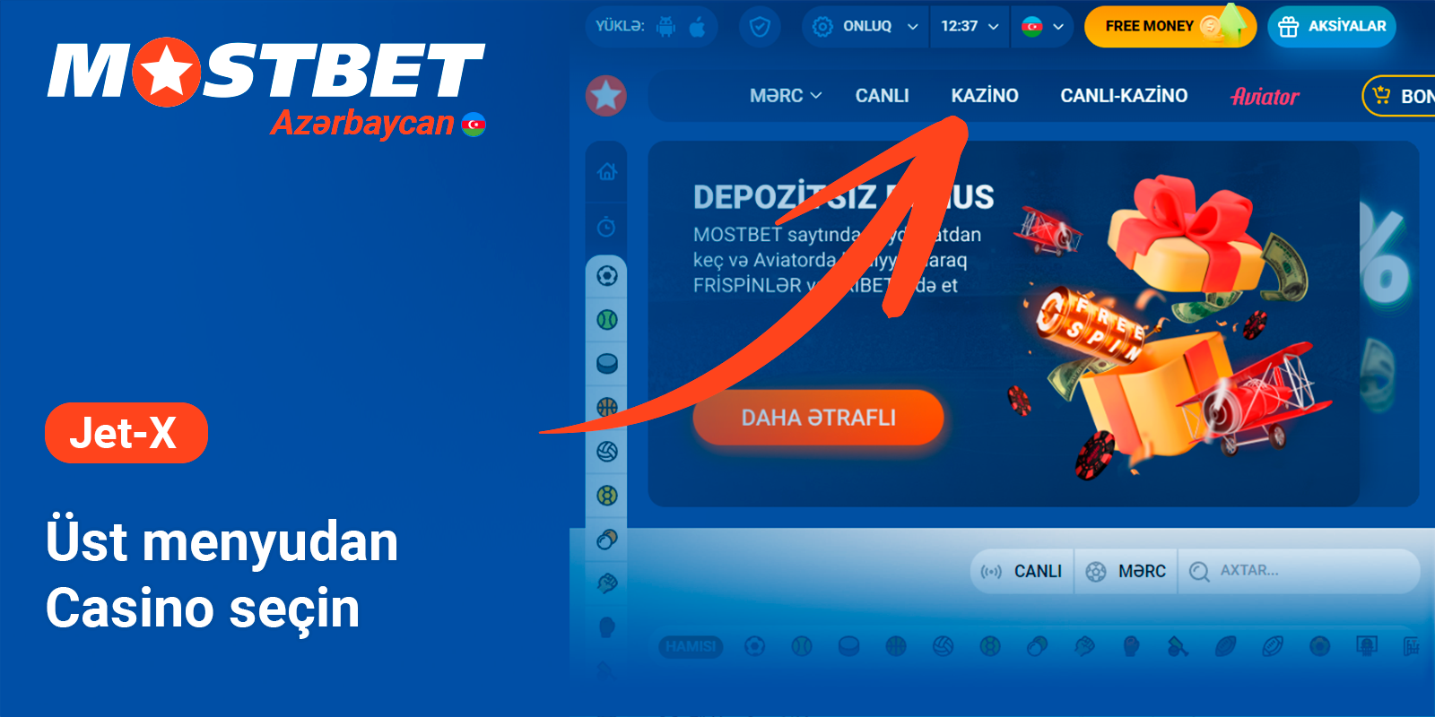 Kazino səhifəsinə keçin - Mostbet AZ