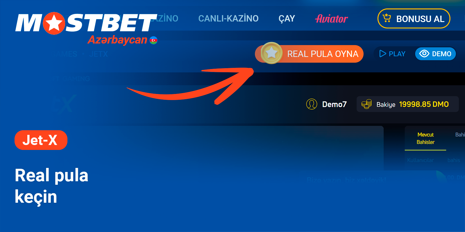 Real pula keçin - Jet-X Mostbet